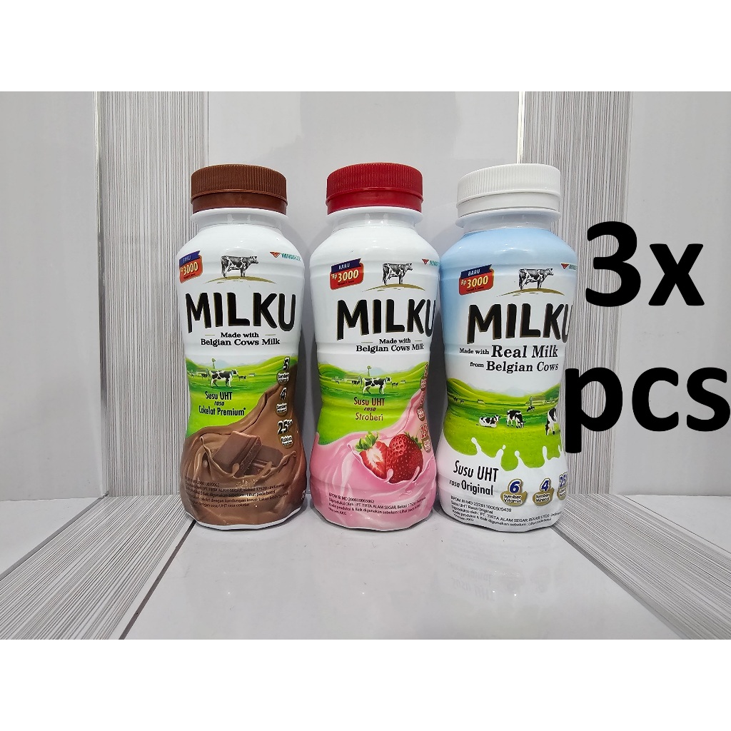 

Milku Susu UHT 200ml (3pcs) Cokelat/Strawberry/Original