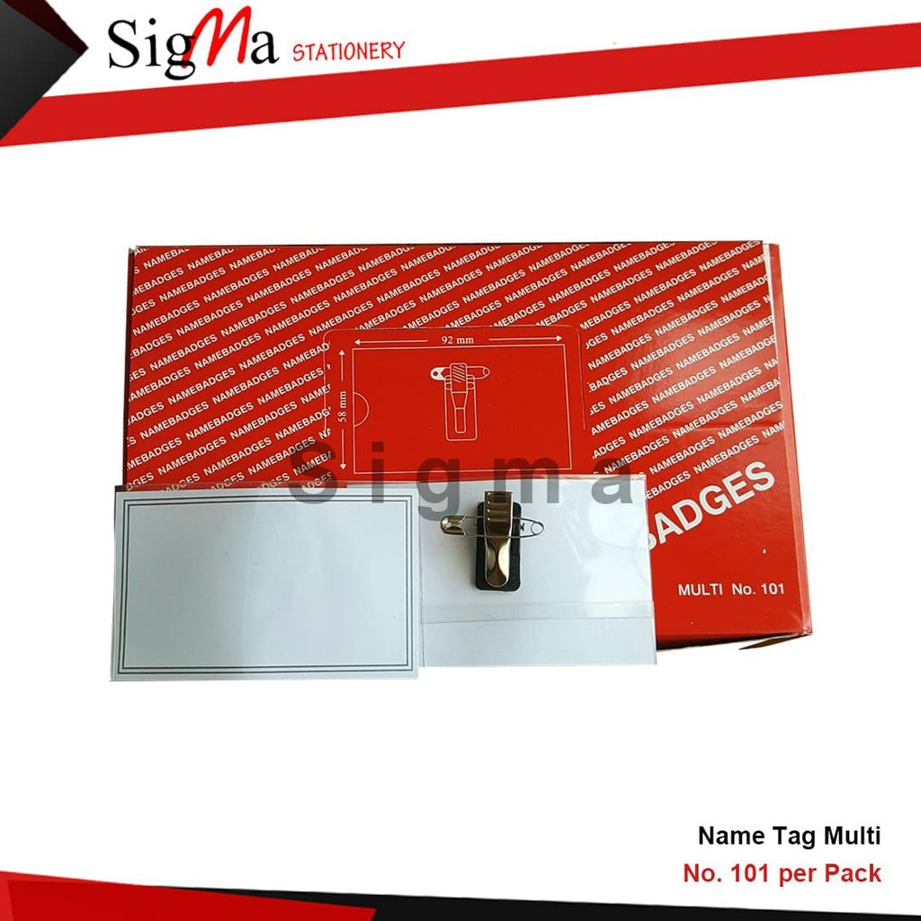 

Name Tag MULTI NO 101 (Pcs)