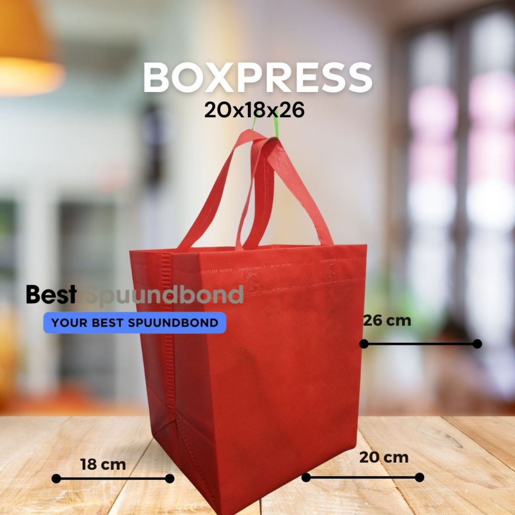 

Tas Box Spunbond Goodie Bag AUTOPRESS 20X18X26 Souvenir Promosi Murah