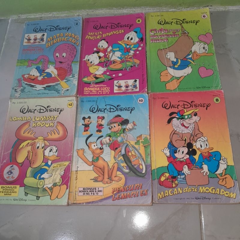 ORIGINAL BEKAS PRELOVE KOMIK PAMAN GOBER WALT DISNEY TAHUN II 2 DUA - LOMBA LOMPAT KODOK - MENCARI A