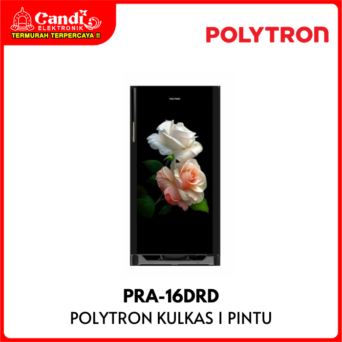POLYTRON Kulkas 1 Pintu 150 Liter PRA16 DRD Belleza Varia semi Auto Defrost PRA-16DRD