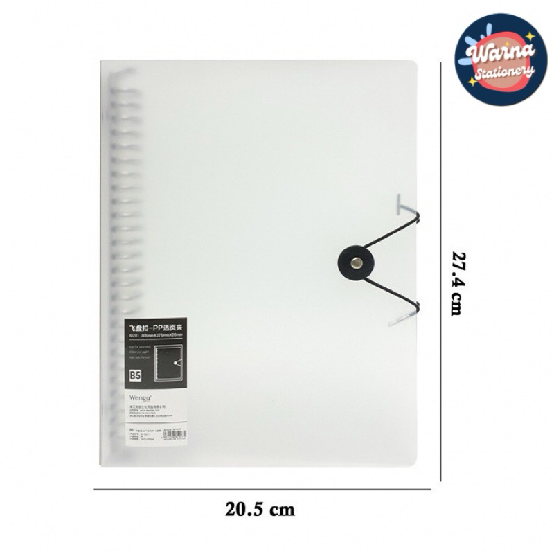 

BINDER B5 TRANSPARAN WENGU B5-26H-1 (TANPA LOOSE LEAF)