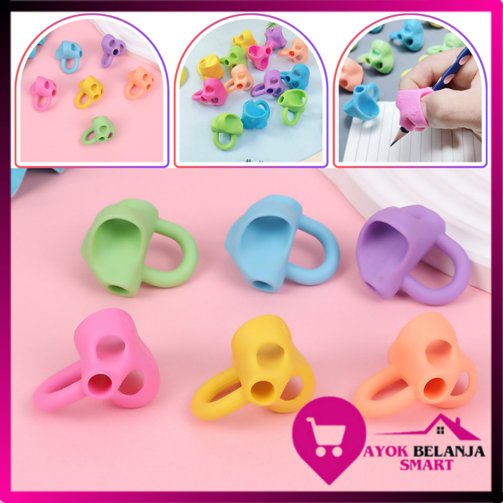 

ABS Pencil Grip Alat Bantu Tulis Anak Tk 3 Jari Posture Corrector Tool Alat Membantu latihan Belajar menulis Pegang Pensil 3jari Silikon Dengan Benar