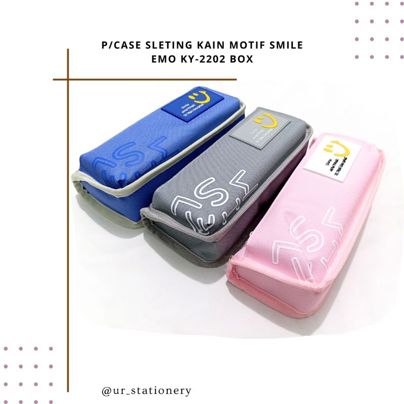

KOTAK PENSIL/TEMPAT PENSIL SLETING MOTING SMILE EMO KY-2202 BOX