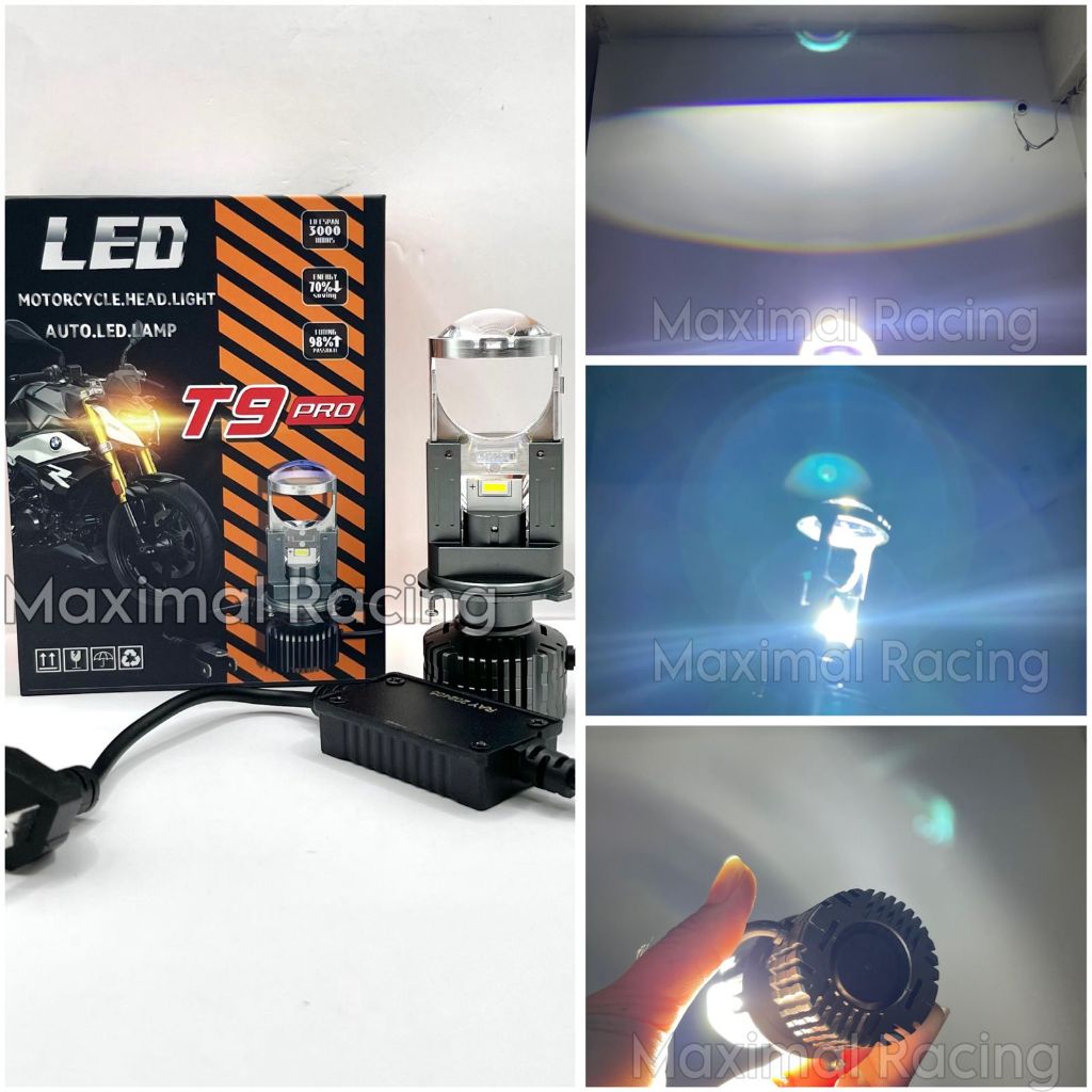 Lampu LED Mobil Motor H4 Mini Projector Projie Super Bright 70 Watt Dengan Kipas Angin