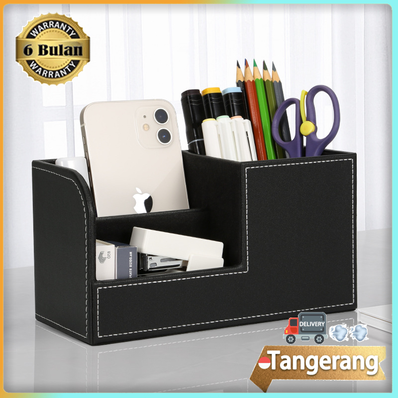

Pen Holder Leather / Tempat Pena & Remote, HP Alat Tulis Kantor Desktop Stationery