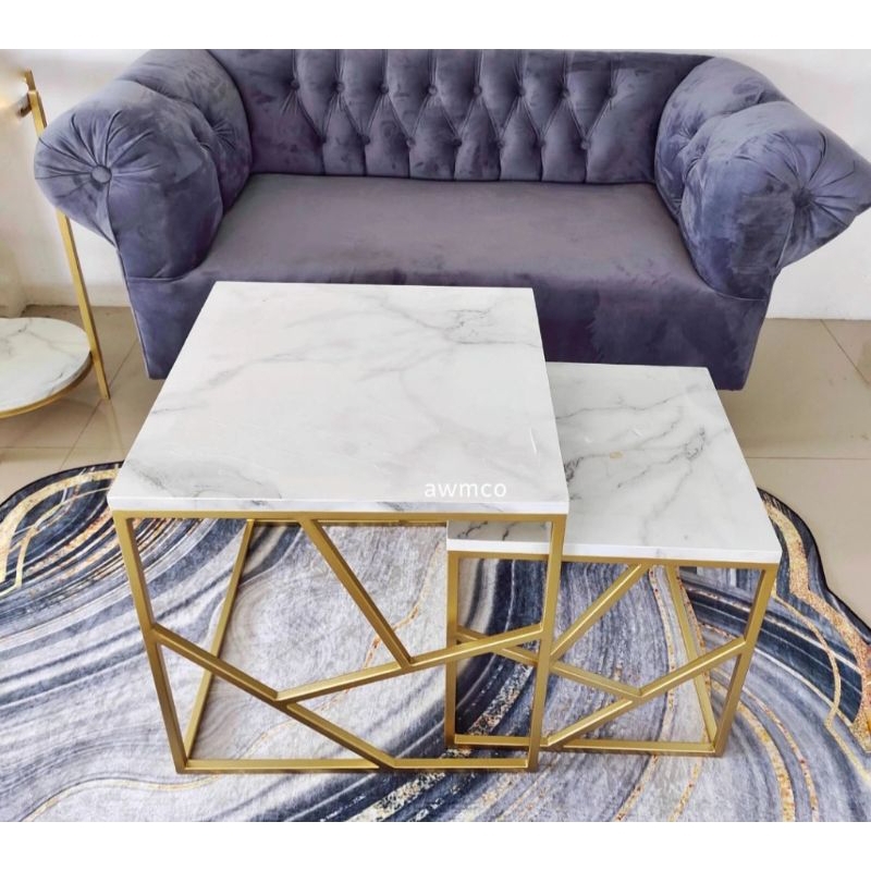 MEJA KOPI COFFE TABLE MEJA TAMU BESI MINIMALIS KOTAK FJF