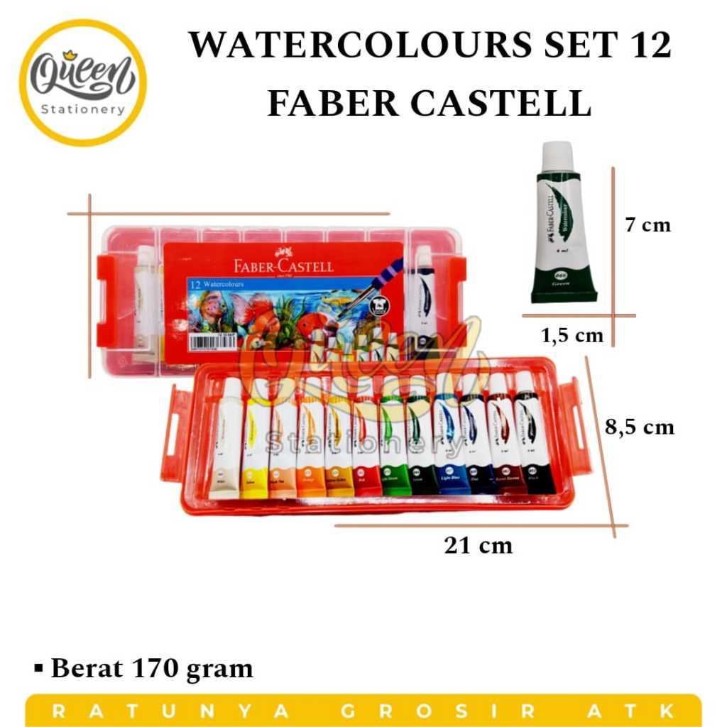 

1 SET 12W WATERCOLOURS SET 12 FABER CASTELL / CAT AIR / CAT LUKIS FABER CASTELL