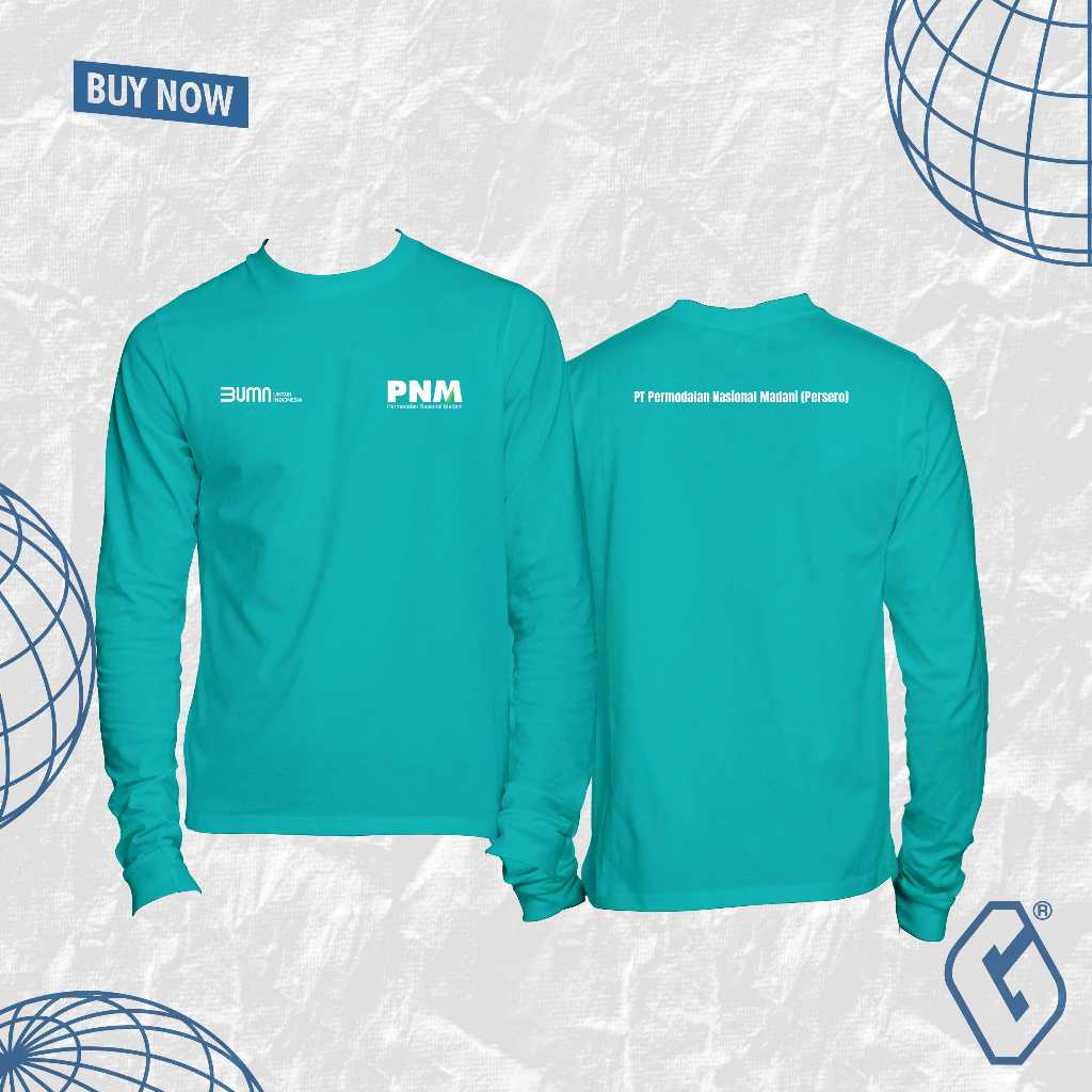 kaos pnm bumn longsleeve / baju permodalan nasional madani lengan panjang