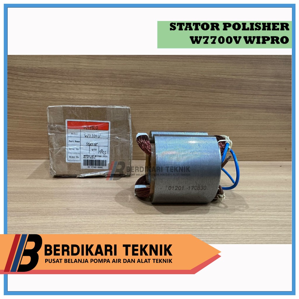 STATOR BANTALAN MESIN POLISHER 7 IN INCH W7700V W 7700 W 7700V W 7700 V WIPRO