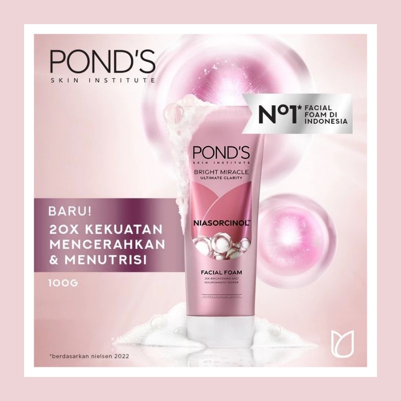 Ponds Bright Miracle Facial Wash-cuci muka 100g