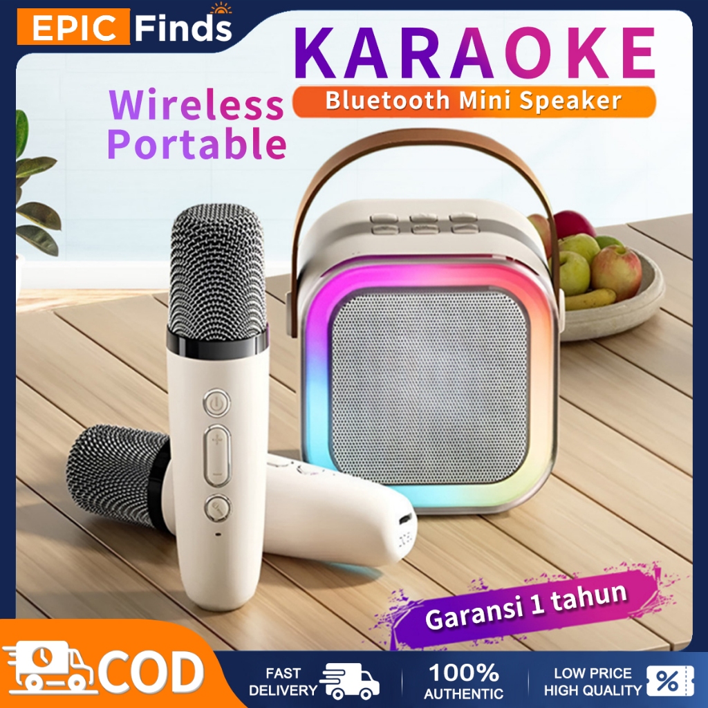 Epic Finds Bluetooth Mini Speaker / mini Karaoke / speaker bluetooth Bass / Mini Portable Microphone