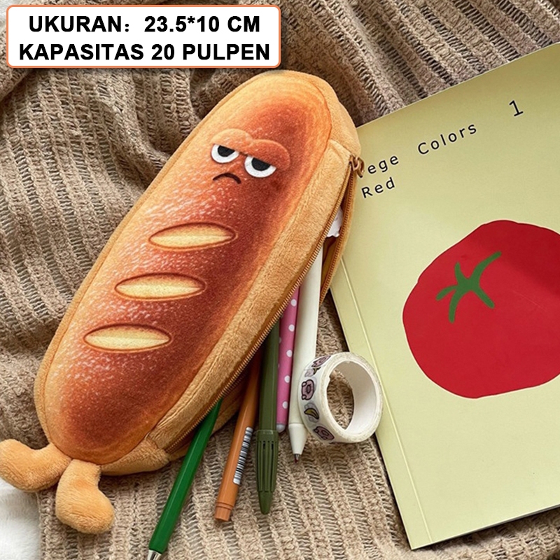 

<Ready>Tempat pensil hamburger, tempat pensil roti panggang yang asyik, tempat pensil pelajar berkapasitas besar