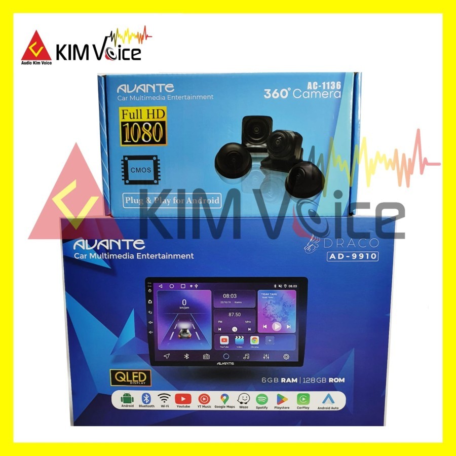 Head Unit Android Avante AD-9910 RAM 6GB/128GB Avante by Pioneer