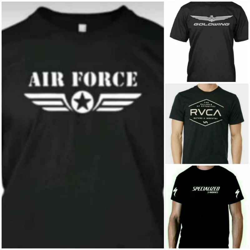Kaos pria wanita kaos sablon air Force goldwing. rvca the blance. specialized s works fashion pria w