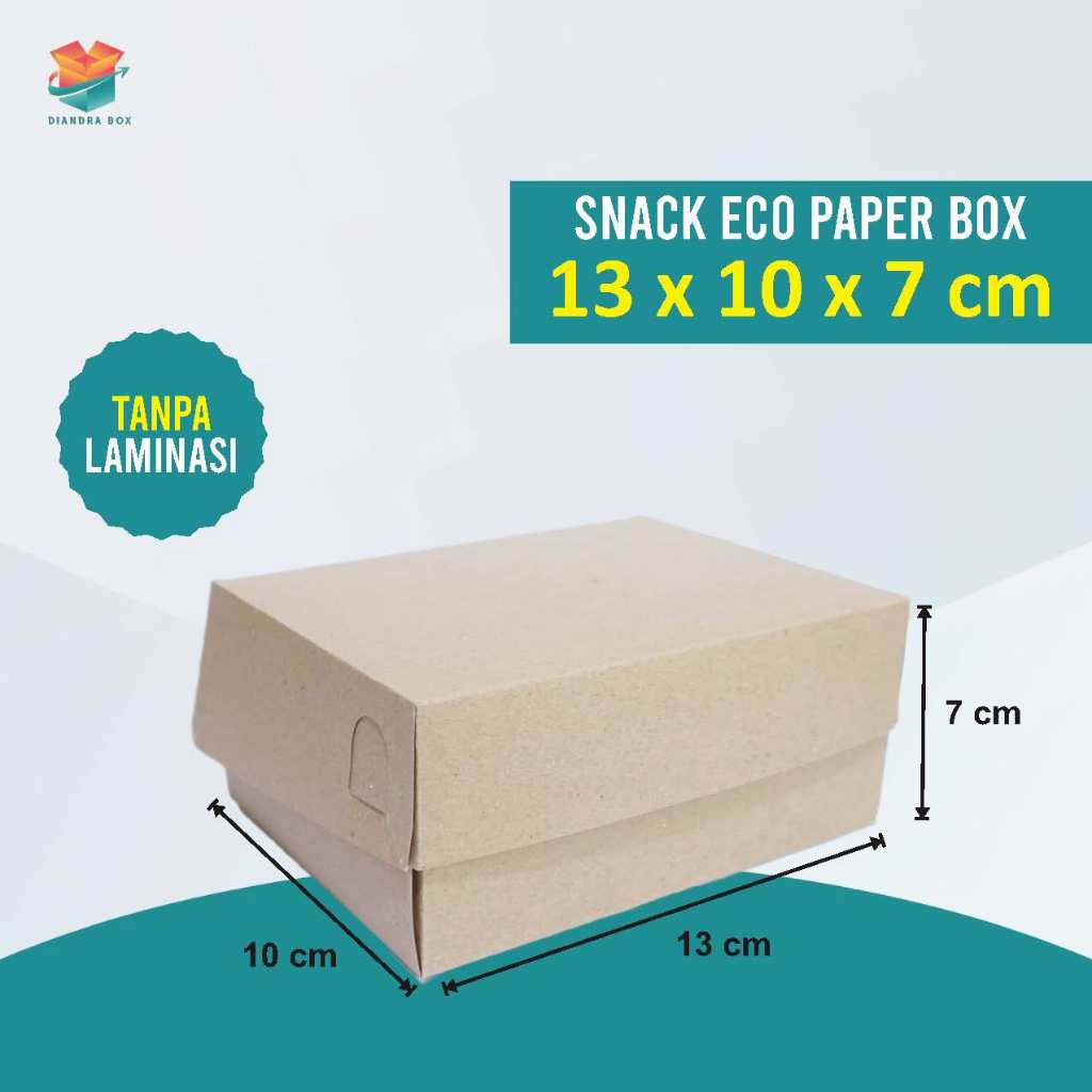 

Kardus Snack 13 x 10 x 7 cm | Kardus Kue | Kardus Hajatan | Snack Eco Paper Box | Tanpa Laminasi