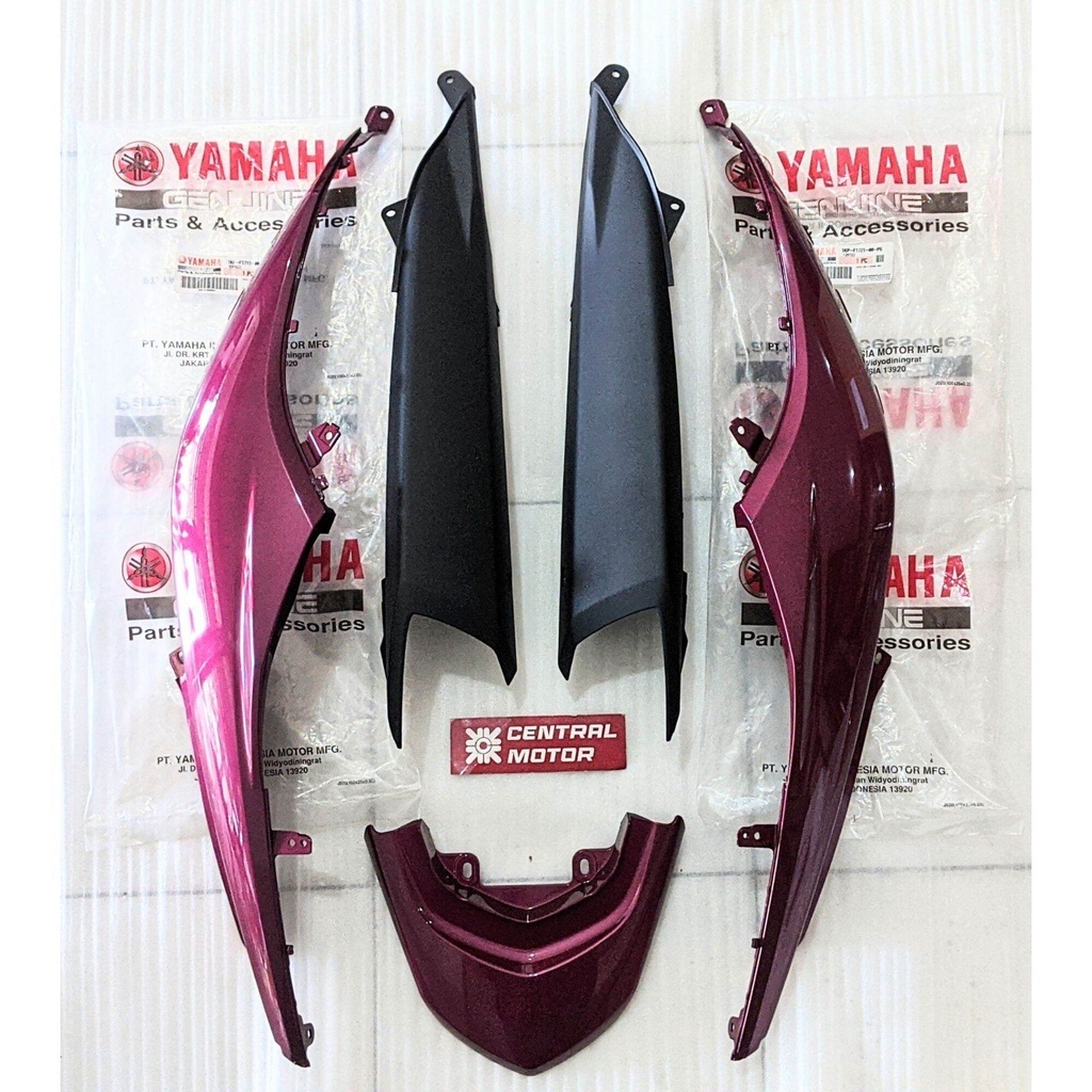 PAKET SET FULL SAYAP COVER KAP BODY BELAKANG MIO SOUL GT 115 UNGU ORIGINAL YAMAHA