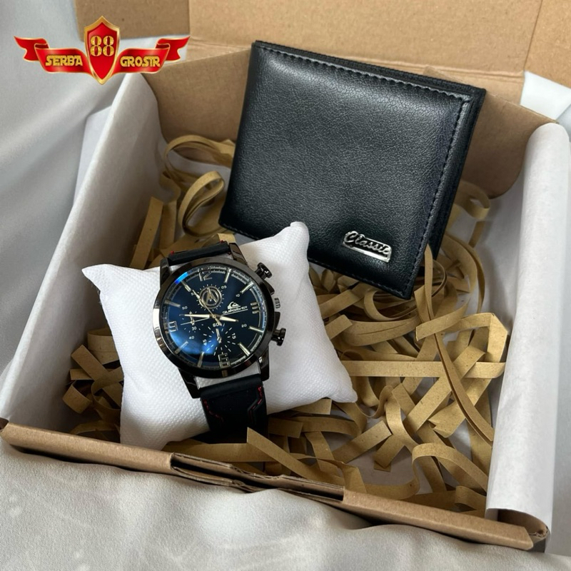 XIX Hampers Gift Box Cowok/Pria Exclusive Untuk Hadiah Kado Guru Kado isi Jam Tangan Dompet Sabuk