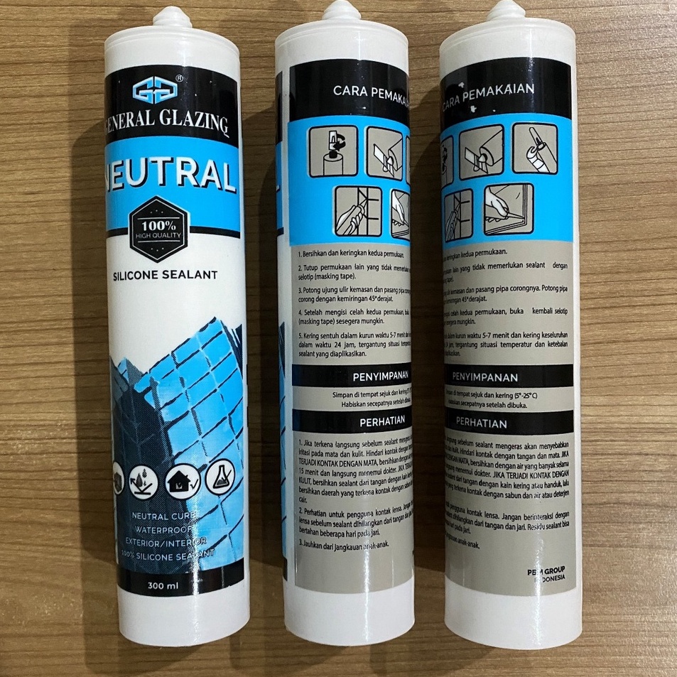 

Lem Kaca Silikon Netral GG Silicone Sealant Neutral General Glazing