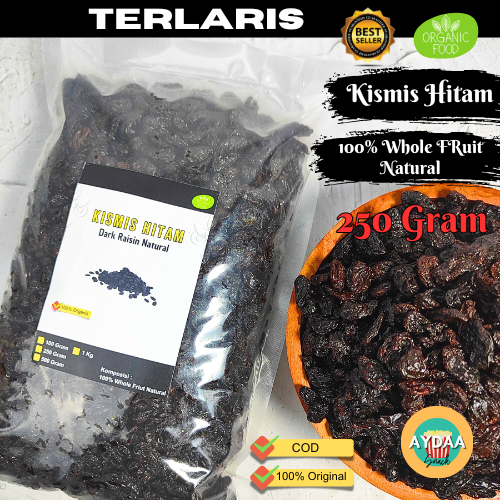 

KISMIS HITAM BLACK DARK RAISIN 250 GRAM ORGANIC NATURAL PREMIUM