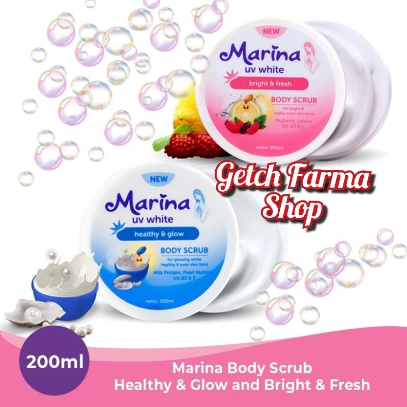 Marina Body Scrub Lulur POT 200ml ORIGINAL-BPOM