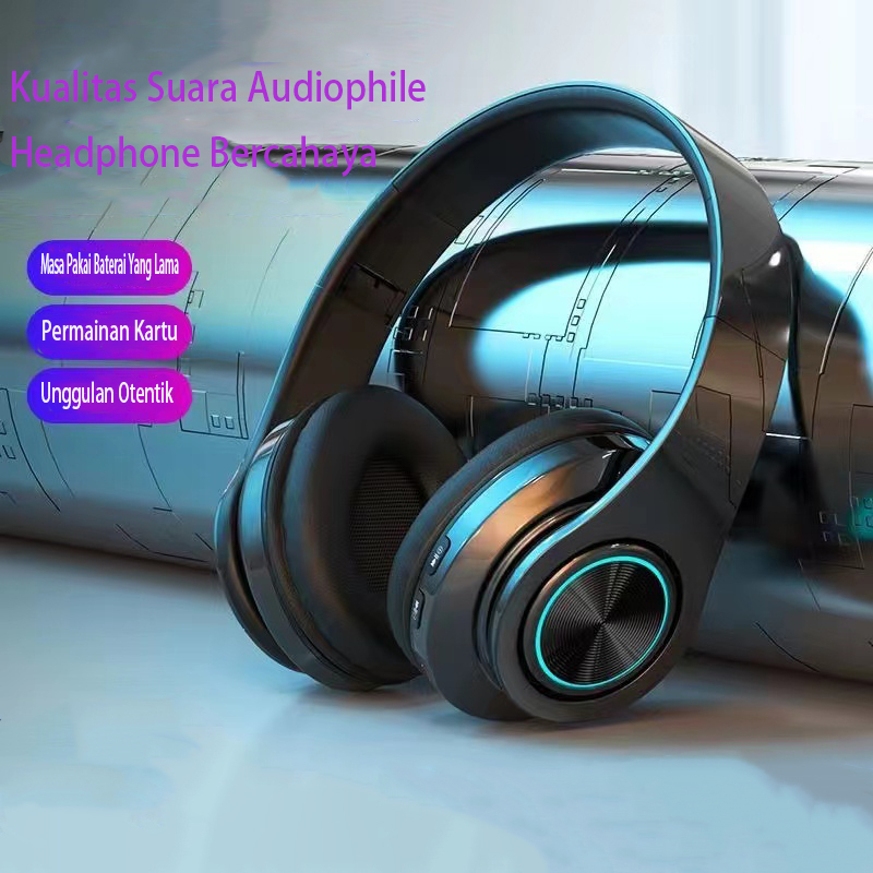 Headphone Wireless P39/B39 Subwoofer / Headset Bando Bluetooth / Headset Bluetooth Bercahaya