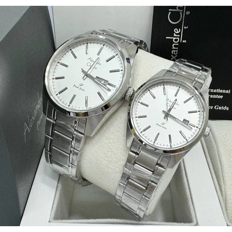 JAM TANGAN COUPLE ALEXANDRE CHRISTIE 1025ME - 1025LD / AC 1025 PRIMO STEEL [ORIGINAL]