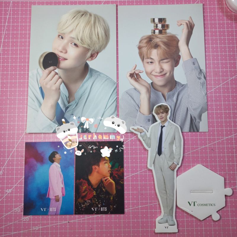 VT Cosmetics X BTS Photocard Postcard Standee Rm Jin Suga