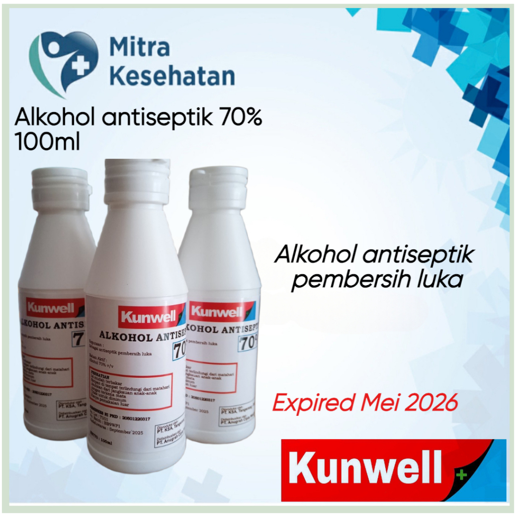 Alkohol 70% 100ml / Kunwell Alkohol 70%