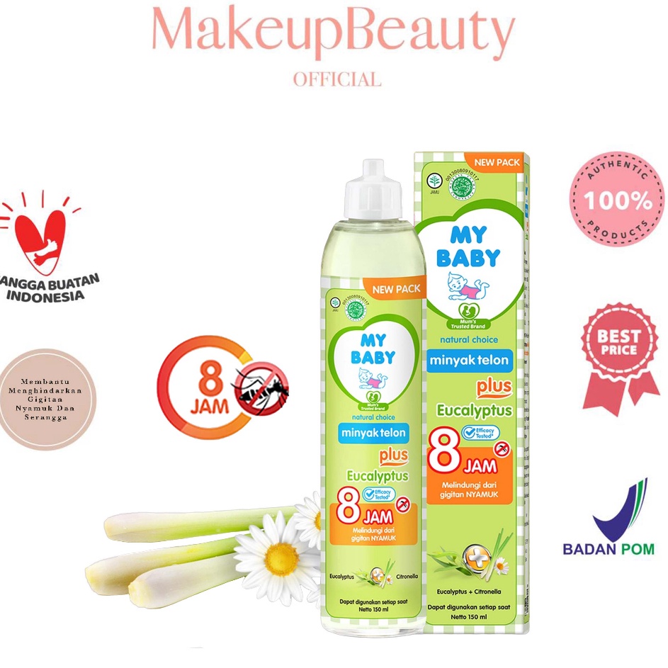 

Terbatas MY BABY Minyak Telon Plus Eucalyptus 3ml 6ml 9ml 15ml Minyak Bayi Anti Nyamuk 8 Jam