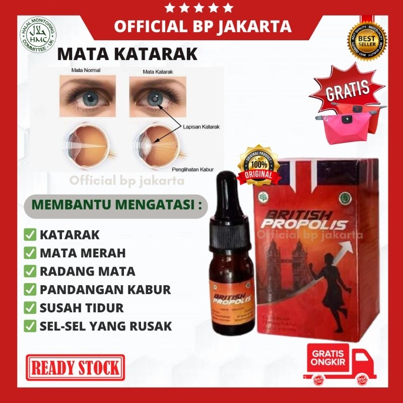 BRITISH PROPOLIS OBAT HERBAL KATARAK OBAT MATA BERLEMAK PEMBERSIH PTERIGIUM PENGHILANG LAMAD