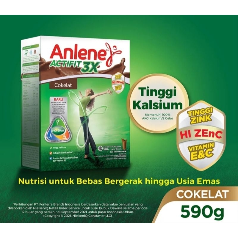 

Anlene Actifit coklat vanila original Formula 3X 590 Gratis Ongkir