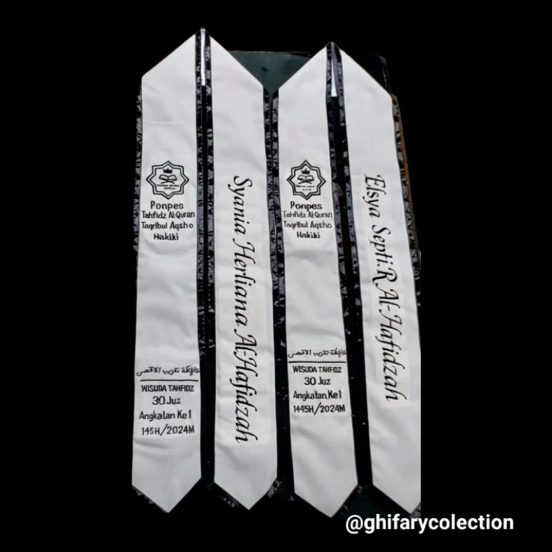Selempang leher wisuda bludru(2lapis)