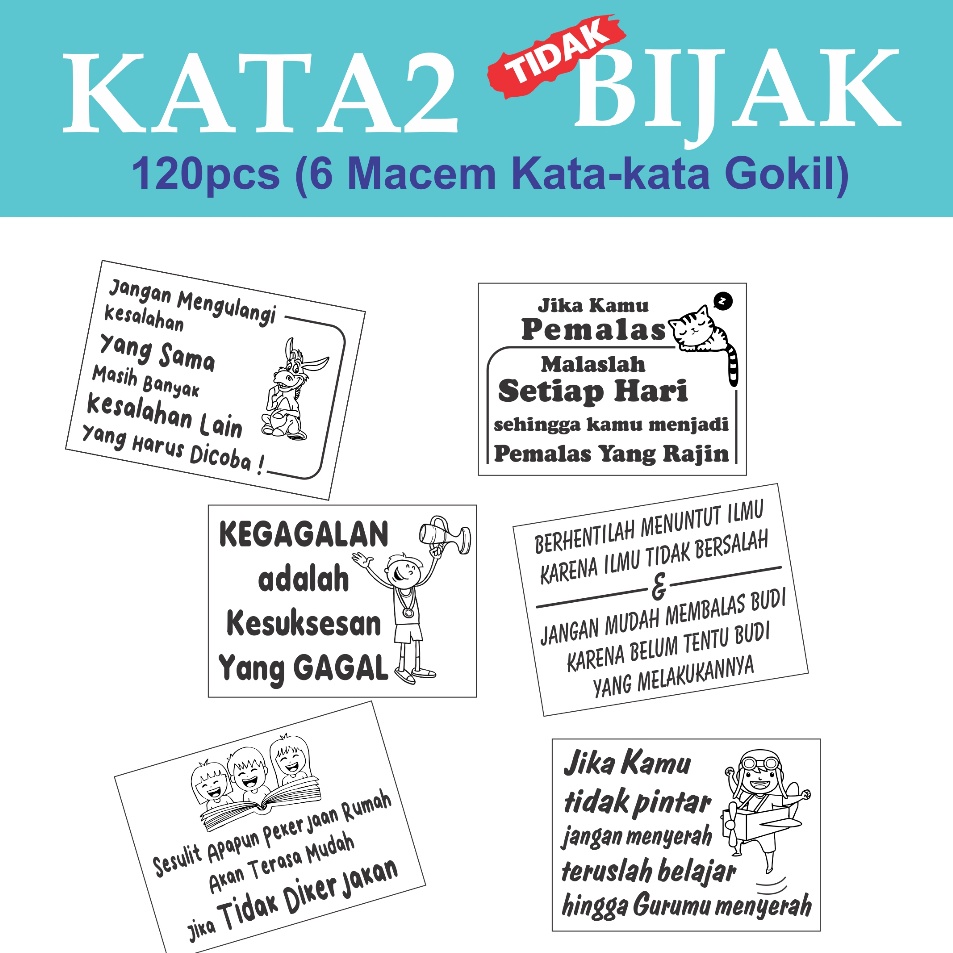 

Pasti Murah 12 pcs Stiker Kata Kata Gokil Abis