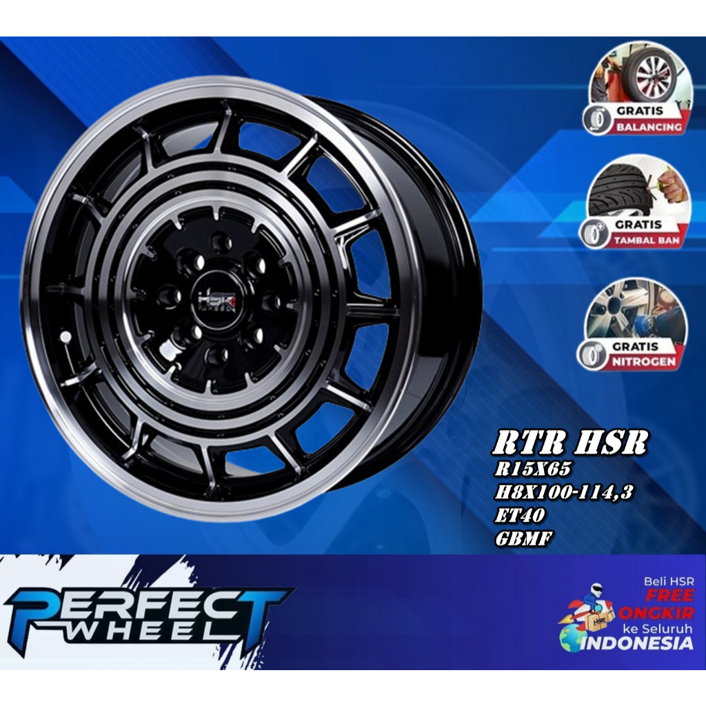 Velg Model Classic Terbaru Hsr RTR ring 15 Dobel Pcd Velg Modifikasi Yaris Sirion Xenia Futra