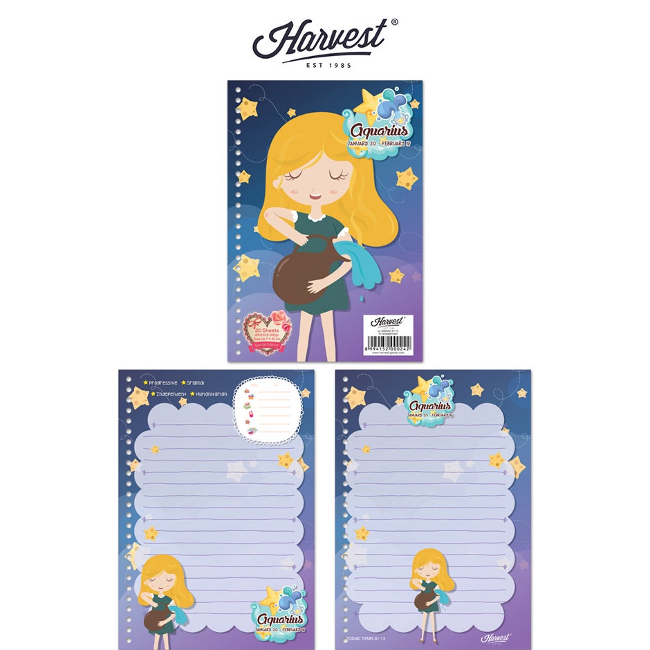 

Top Shipment Loose Leaf Kertas Binder Harvest A5 Zodiac