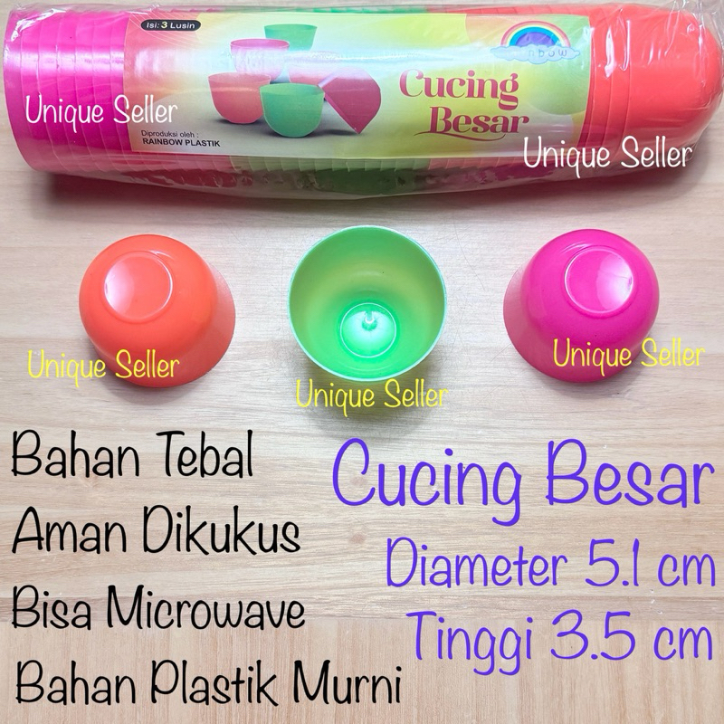 [Isi12] Cetakan Cucing Besar 5 cm Warna Warni / Cetakan Kue Mangkok 5cm / Cetakan Kue Apem / Cetakan