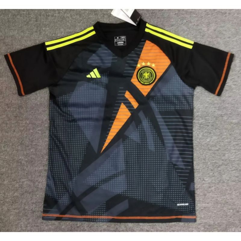 Jersey bola Jerman Gk kiper hitam 2024 2025 Grade Ori import