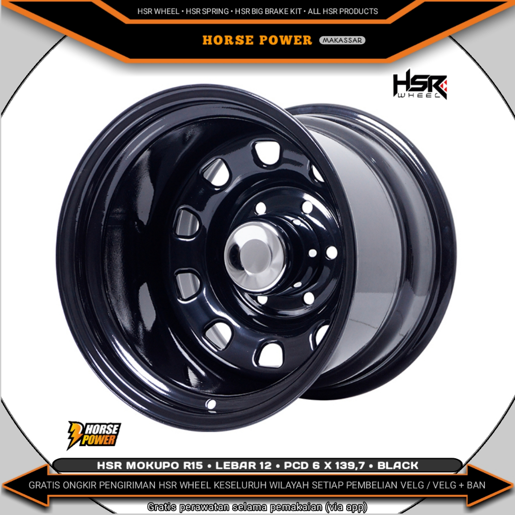Velg Besi R15 • Mobil 6 Baut Roda • Single Pcd 6 x 139,7 • Hsr Mokupo