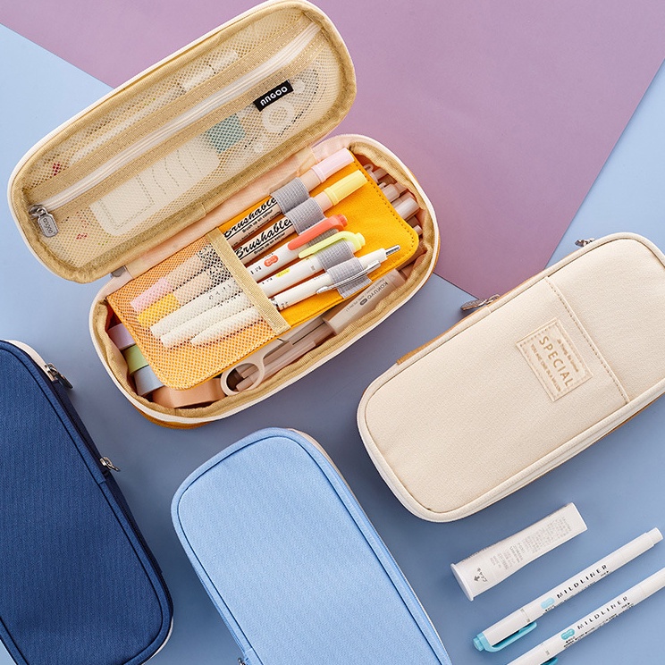 

Hadir Hari Ini Tempat Pensil Anak Kotak Pensil Large Capacity Aesthetic Tempat Pensil Office Student Stationery Kotak Alat Tulis Kanvas Ritsleting Ganda Yang Dapat 2 Layers Pencil Case Pen Bag Tas pensil Kantong pen