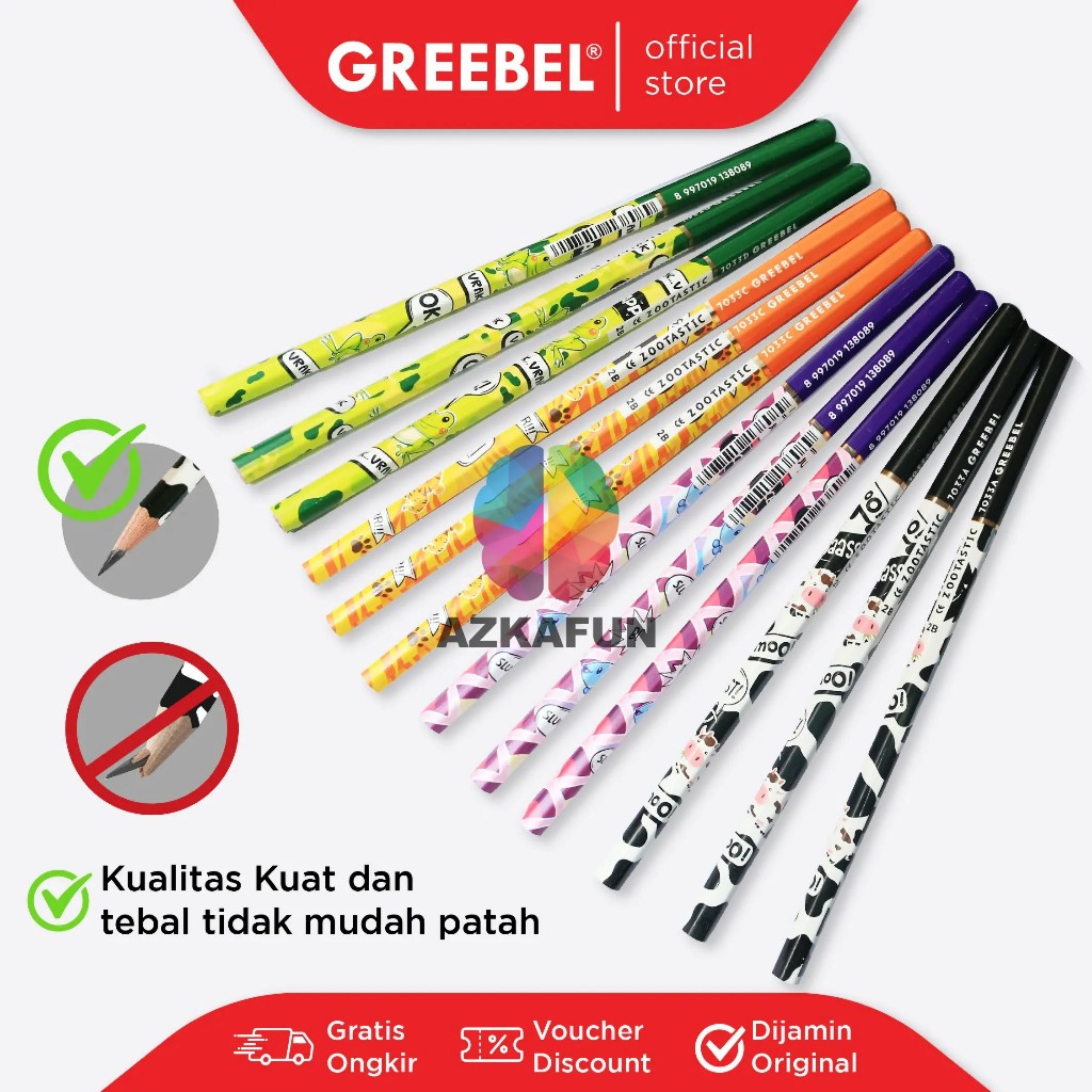 

Pensil kayu 2B 7033 ZOOTASTIC - Pensil Greebel