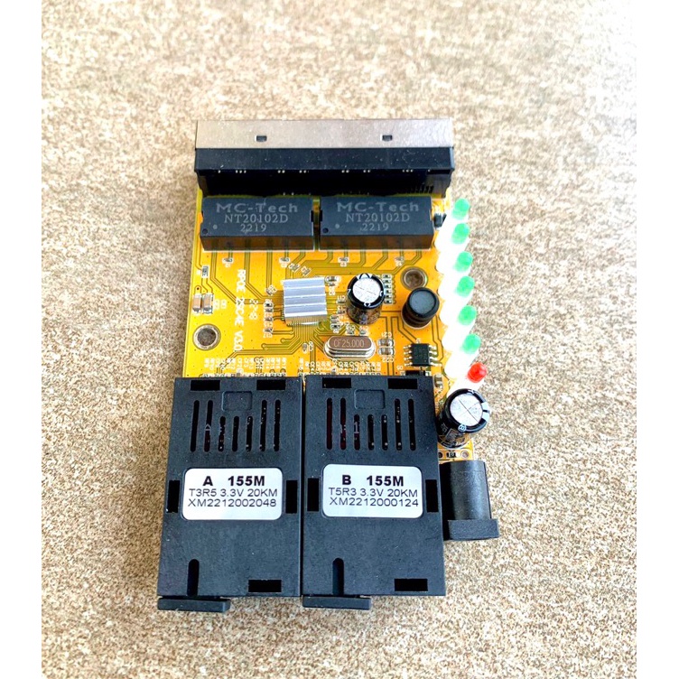 KODE W1M6 Media Converter HTB 2Fo 4Lan BOARD SAJA