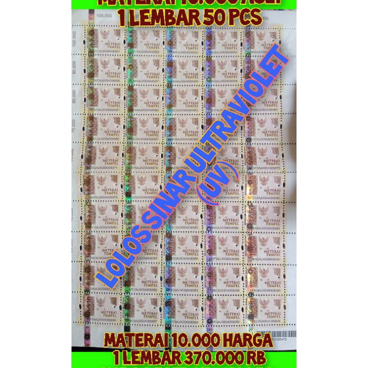 

Sedia Disini MATERAI 1 ASLI MURAH