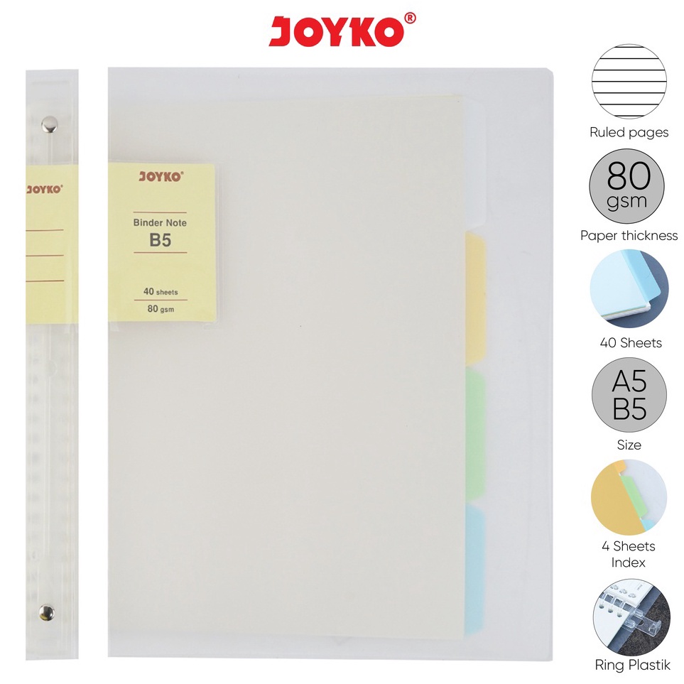 

Binder A5 2 Lubang B5 26 Lubang Transparent Joyko B5TPP144