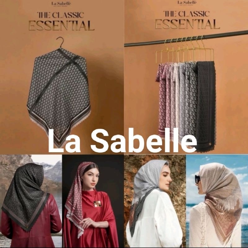 Hijab Segi Empat Ala La Sabelle LS Bahan Voal Lasercut Premium / Jilbab Segiempat Motif LS Bahan Voa