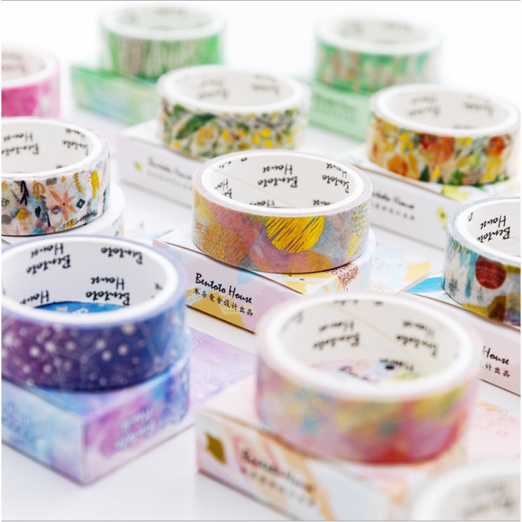 

PAKET INSTAN BTT House Mixed Art washi Tape Isolasi Masking Selotip