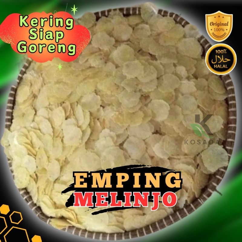 

Emping Mlinjo Asli Kebumen 100%Original, Emping Kering Siap Goreng, Tipis, Gurih Kemasan 500gram