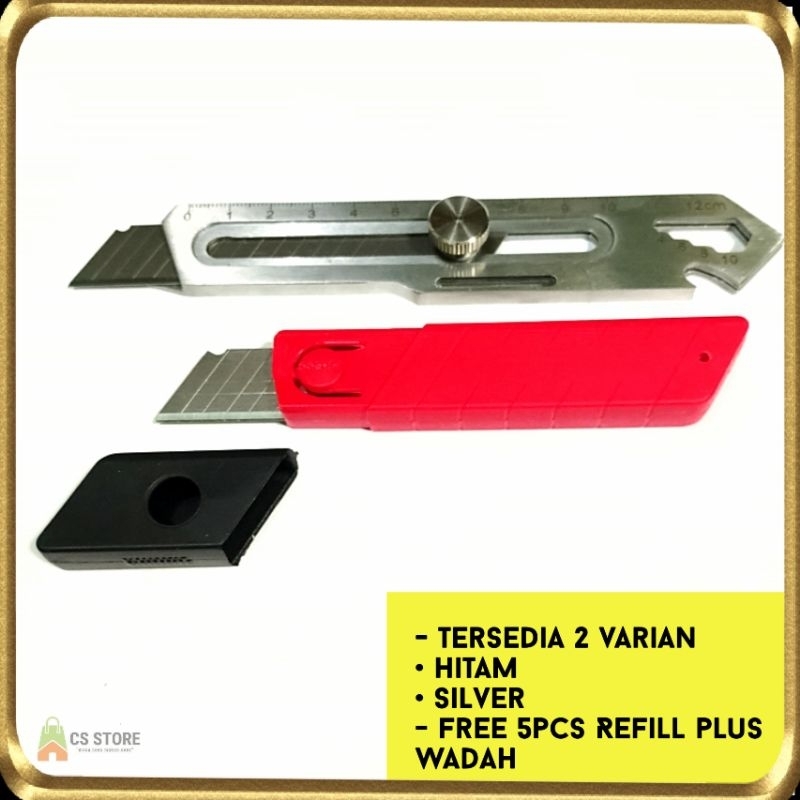 

PISAU CUTTER 6in1 MULTI FUNGSI 2 WARNA SILVER | HITAM