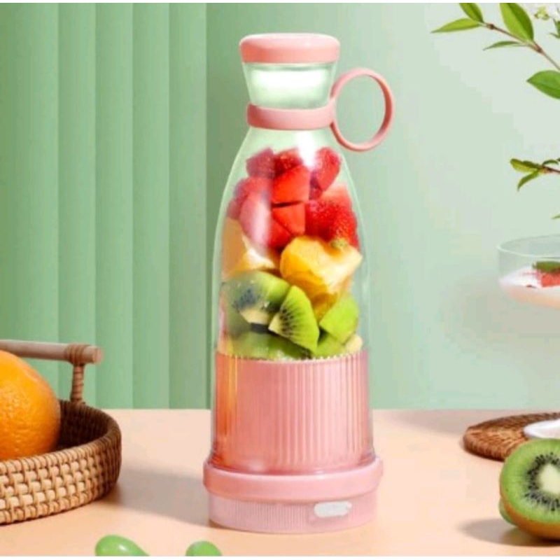blender jus portable 380ml cup botol mini juicer jus baterai charger di jamin nyala