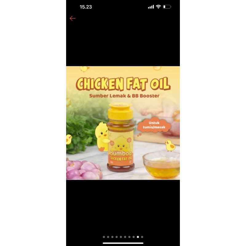 

BAREFOOD BUMBOO MINYAK MASAK MPASI/BUMBOO OIL/CHICKEN FAT OIL/PERLENGKAPAN BAYI